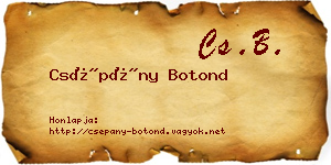 Csépány Botond névjegykártya